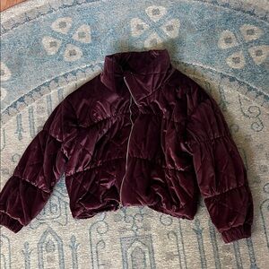 Sadie and Sage Women's Velvet Jacket in Deep Purple